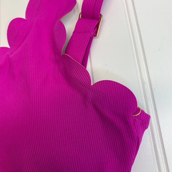 Vanilla/Beach Pink Scalloped Bikini Top - Picture 3 of 5